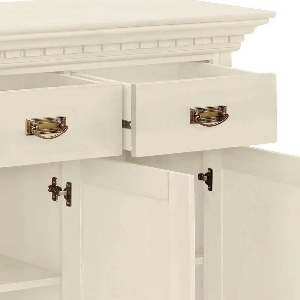 Holzkommode in Cremefarben gewachst - Rospus Holzkommode In Cremefarben Gewachst - Rospus -Landuva Shop holzkommode in cremefarben gewachst im landhaus stil rospus 05