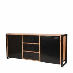 Industrial Sideboard Mit Metall Front & Gestell - Kalescu