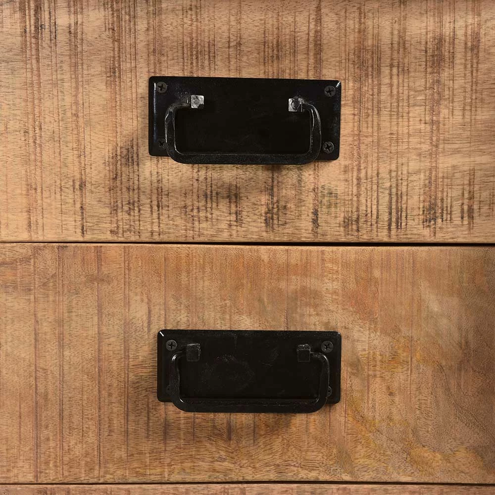 Industrial Sideboard mit zwei Schiebetüren - Eswan Industrial Sideboard Mit Zwei Schiebetüren - Eswan -Landuva Shop industrial sideboard mit zwei schiebetueren vier schubladen eswan 04