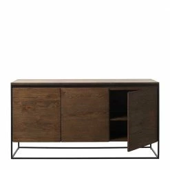 Industry Sideboard In Wildeiche Dunkel - Vaclinas 4 Industry Sideboard In Wildeiche Dunkel - Vaclinas -Landuva Shop industry sideboard in wildeiche dunkel und schwarz metallgestell vaclinas 02