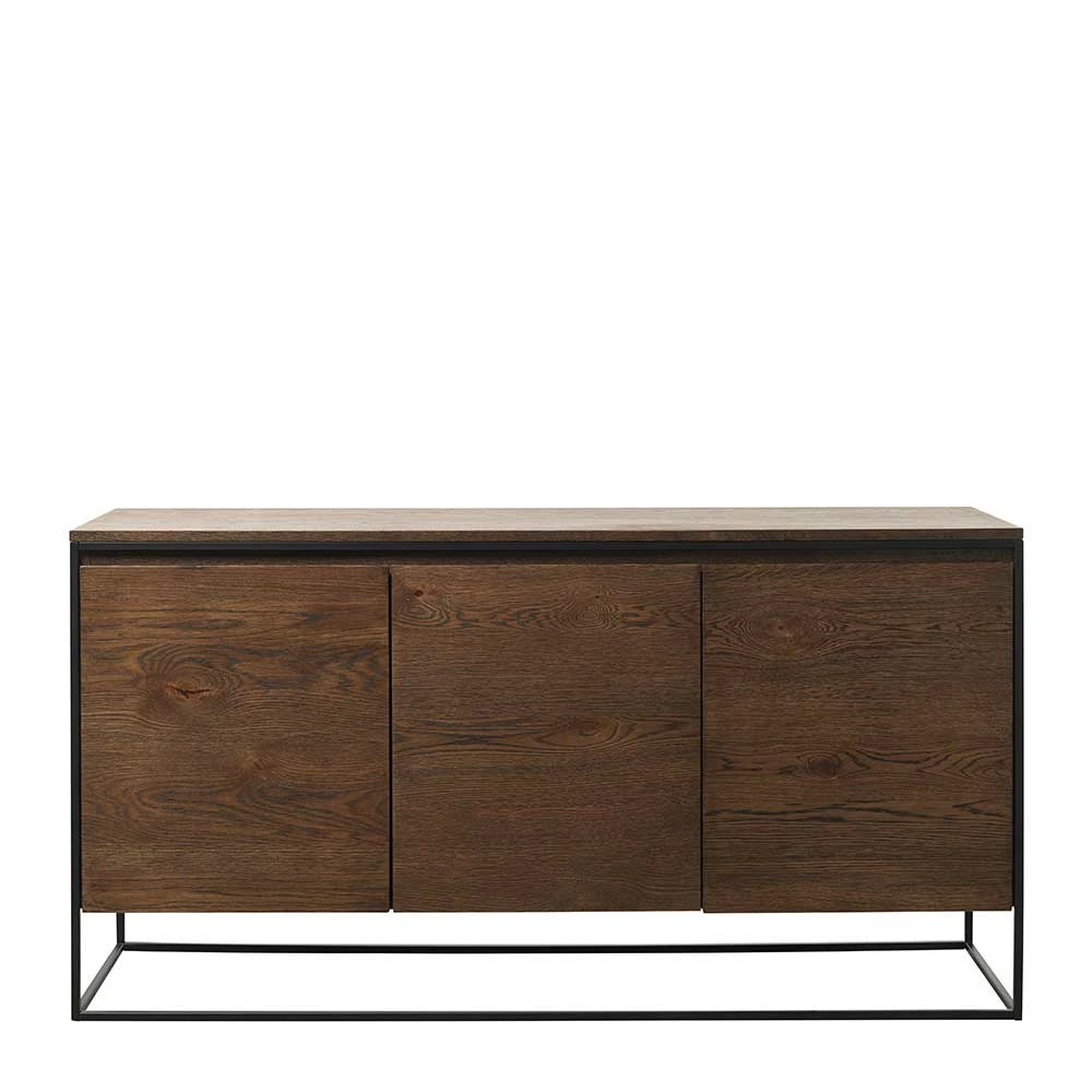Industry Sideboard in Wildeiche dunkel - Vaclinas Industry Sideboard In Wildeiche Dunkel - Vaclinas -Landuva Shop industry sideboard in wildeiche dunkel und schwarz metallgestell vaclinas f