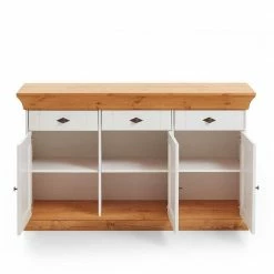Kiefer Esszimmer Sideboard Sibiuta In Weiß -Landuva Shop kiefer esszimmer sideboard weiss teilmassiv sibiuta 02