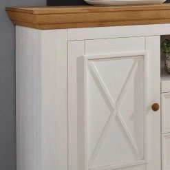 Kiefer Sideboard Elvelina In Weiß & Eichefarben 5 Kiefer Sideboard Elvelina In Weiß & Eichefarben -Landuva Shop kiefer sideboard in weiss eichefarben landhaus elvelina 03