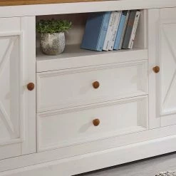 Kiefer Sideboard Elvelina In Weiß & Eichefarben 6 Kiefer Sideboard Elvelina In Weiß & Eichefarben -Landuva Shop kiefer sideboard in weiss eichefarben landhaus elvelina 04