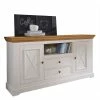 Kiefer Sideboard Elvelina In Weiß & Eichefarben -Landuva Shop kiefer sideboard in weiss eichefarben landhaus elvelina f