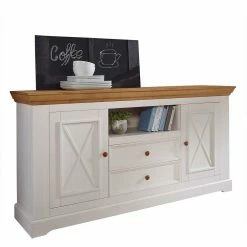 Kiefer Sideboard Elvelina In Weiß & Eichefarben