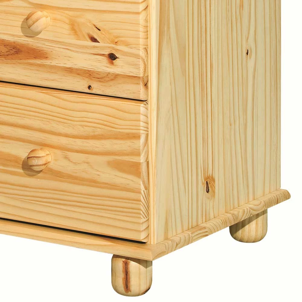 Kiefernholz Kommode im Country Style - Kascanu Kiefernholz Kommode Im Country Style - Kascanu -Landuva Shop kiefernholz kommode im country style mit kugelfuessen kascanu 02