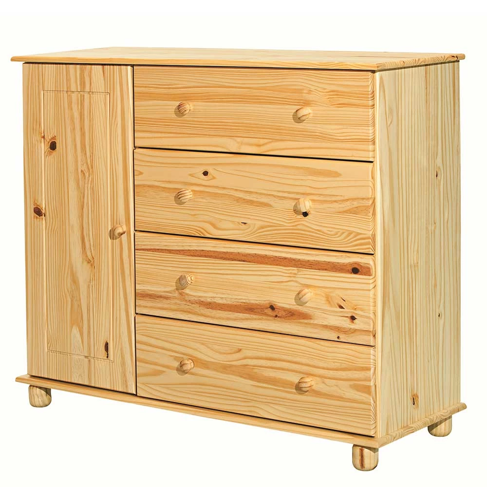 Kiefernholz Kommode im Country Style - Kascanu Kiefernholz Kommode Im Country Style - Kascanu -Landuva Shop kiefernholz kommode im country style mit kugelfuessen kascanu f