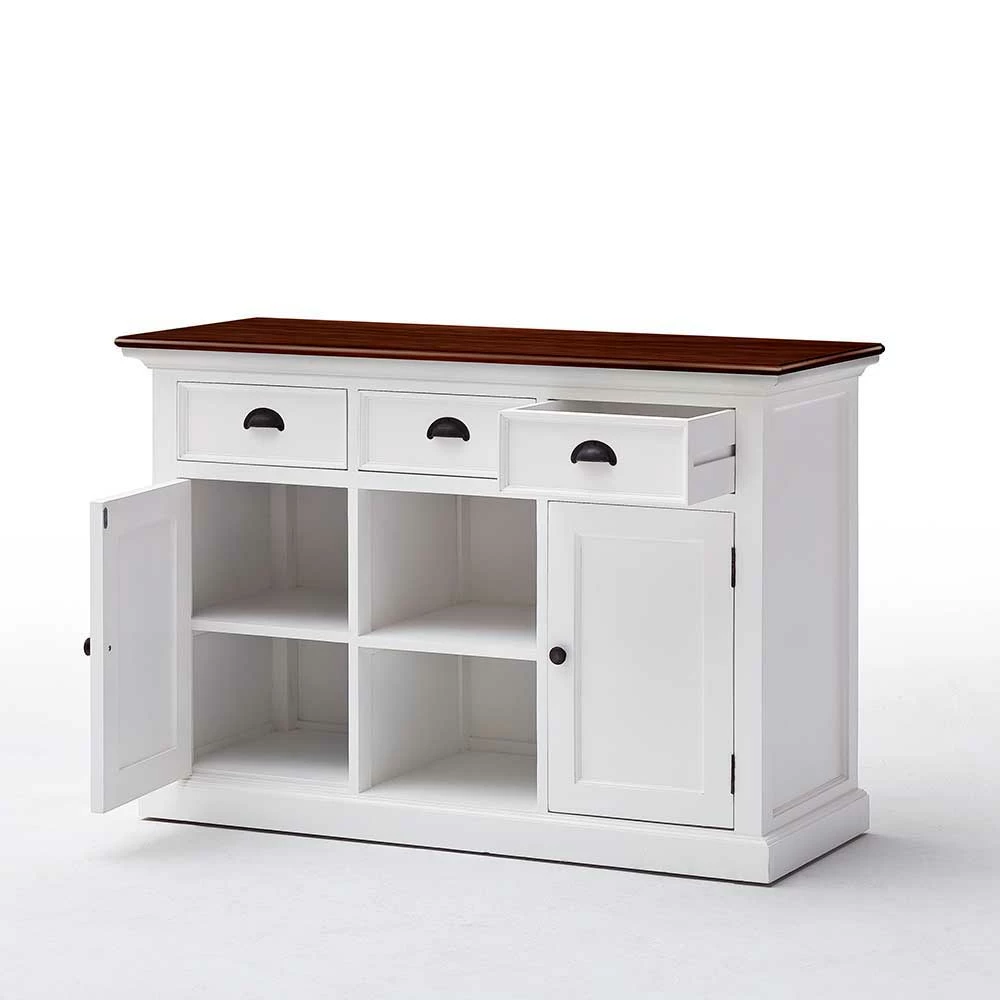 Kleines Buffet im Landhaus Stil Venzeno teilmassiv Kleines Buffet Im Landhaus Stil Venzeno Teilmassiv -Landuva Shop kleines buffet im landhaus stil teilmassiv in weiss braun venzeno 03