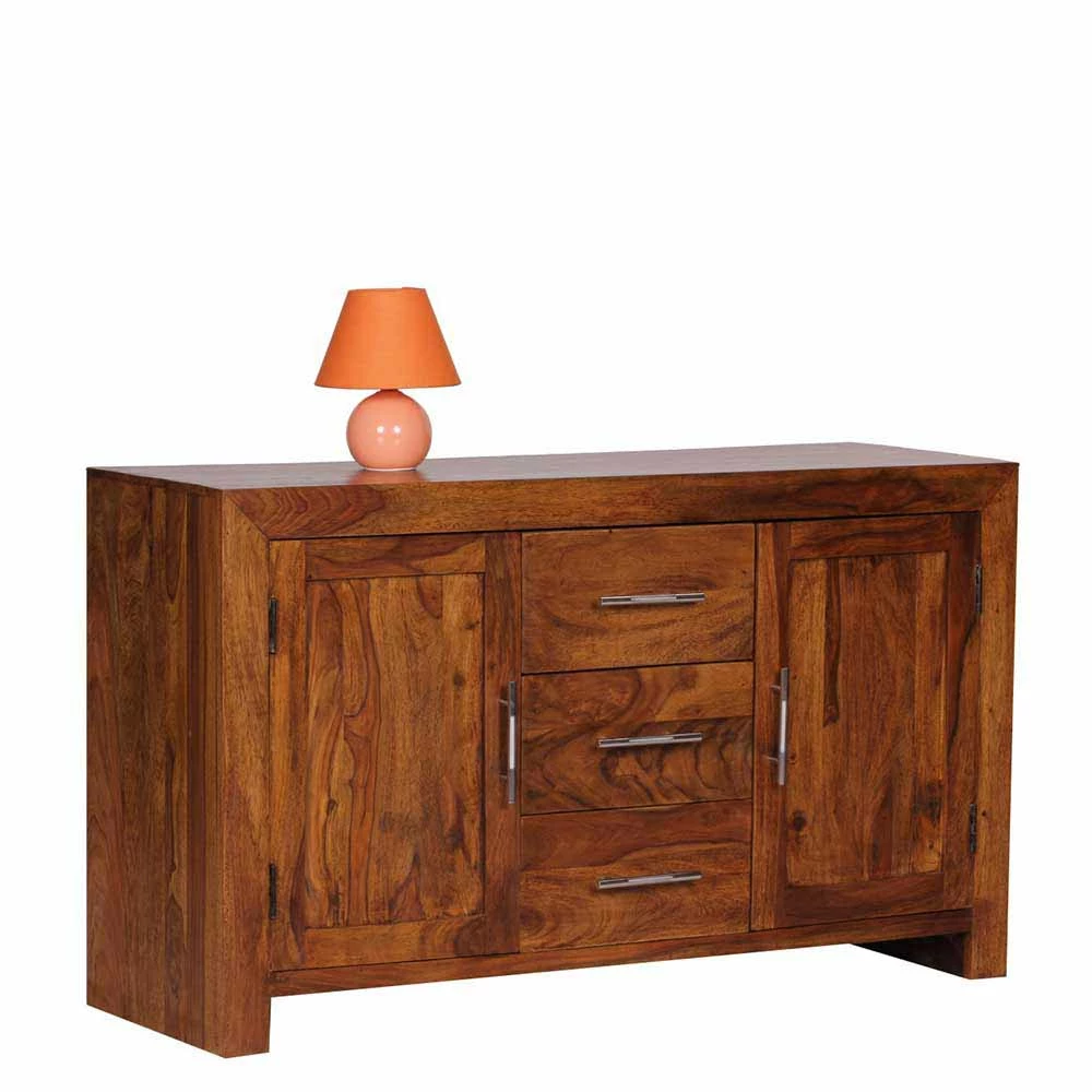 Kleines Sideboard Hoslo aus Holz massiv Sheesham Kleines Sideboard Hoslo Aus Holz Massiv Sheesham -Landuva Shop kleines sideboard holz massiv sheesham 118x40cm hoslo 01