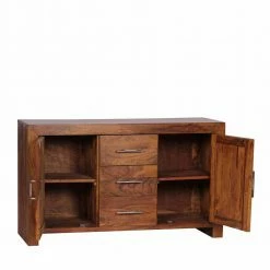 Kleines Sideboard Hoslo Aus Holz Massiv Sheesham 4 Kleines Sideboard Hoslo Aus Holz Massiv Sheesham -Landuva Shop kleines sideboard holz massiv sheesham 118x40cm hoslo 02
