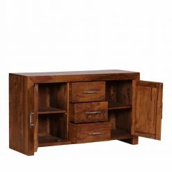 Kleines Sideboard Hoslo Aus Holz Massiv Sheesham 5 Kleines Sideboard Hoslo Aus Holz Massiv Sheesham -Landuva Shop kleines sideboard holz massiv sheesham 118x40cm hoslo 03