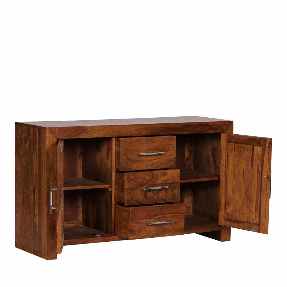 Kleines Sideboard Hoslo aus Holz massiv Sheesham Kleines Sideboard Hoslo Aus Holz Massiv Sheesham -Landuva Shop kleines sideboard holz massiv sheesham 118x40cm hoslo 03