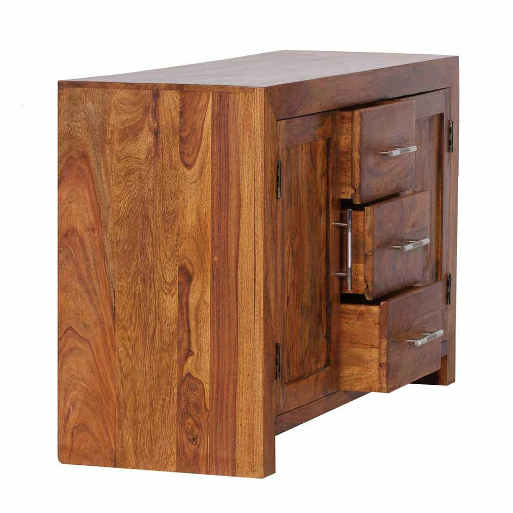Kleines Sideboard Hoslo aus Holz massiv Sheesham Kleines Sideboard Hoslo Aus Holz Massiv Sheesham -Landuva Shop kleines sideboard holz massiv sheesham 118x40cm hoslo 04