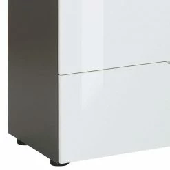 Kombi-Kommode 100 Cm Hoch - Hemstri -Landuva Shop kombi kommode 100 cm hoch in weiss glas anthrazit hemstri 02