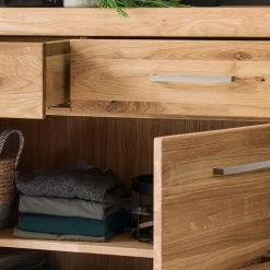 Kombi-Kommode Aus Geöltem Wildeiche Massivholz - Loitons -Landuva Shop kombi kommode aus geoeltem wildeiche massivholz mit metallgriffen 118x92x45 loitons 04