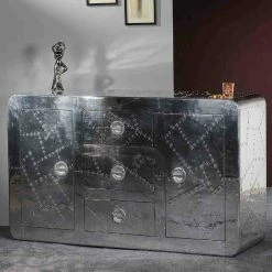 Kommode Pilot In Alufarben -Landuva Shop kommode alufarben schubladen pilot 01