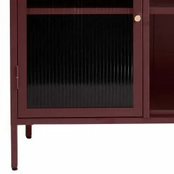 Kommode Aus Stahl In Rot Mit Glas - Idello 6 Kommode Aus Stahl In Rot Mit Glas - Idello -Landuva Shop kommode aus stahl in rot mit glas 3 tuerig 132x85x40 idello 04