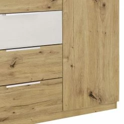 Kommode In Asteiche Dekor Mit Weiß - Anviessa 6 Kommode In Asteiche Dekor Mit Weiß - Anviessa -Landuva Shop kommode in asteiche dekor mit weiss mit vier schubladen zwei tueren anviessa 04