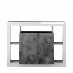 Kommode In Beton Dekor & Weiß Hochglanz - Harrisons