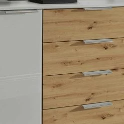 Kommode In Hellgrau & Eiche Bianco - Yanicas -Landuva Shop kommode in hellgrau eiche bianco made in germany yanicas 03