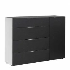 Kommode Mit Glasbeschichtung In Anthrazit - Eloreen