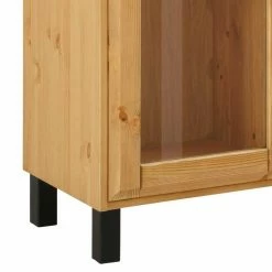 Kommode Mit Glastüren & 4 Schubladen - Ploiesti -Landuva Shop kommode mit glastueren 4 schubladen aus kiefer massivholz ploiesti 04