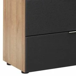 Kommode Mit Tür & Schubladen In Anthrazit - Carlotte -Landuva Shop kommode mit tuer schubladen in anthrazit glasbeschichtet eiche nb carlotte 04