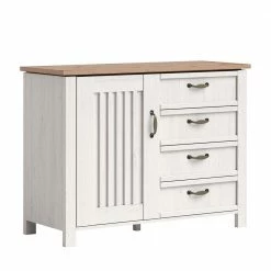 Landhaus Kombi-Kommode In Weiß - Malvissa