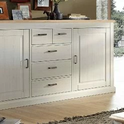 Landhaus Sideboard Mariessa In Weiß 3 Landhaus Sideboard Mariessa In Weiß -Landuva Shop landhaus sideboard in weiss eichefarben mariessa 02