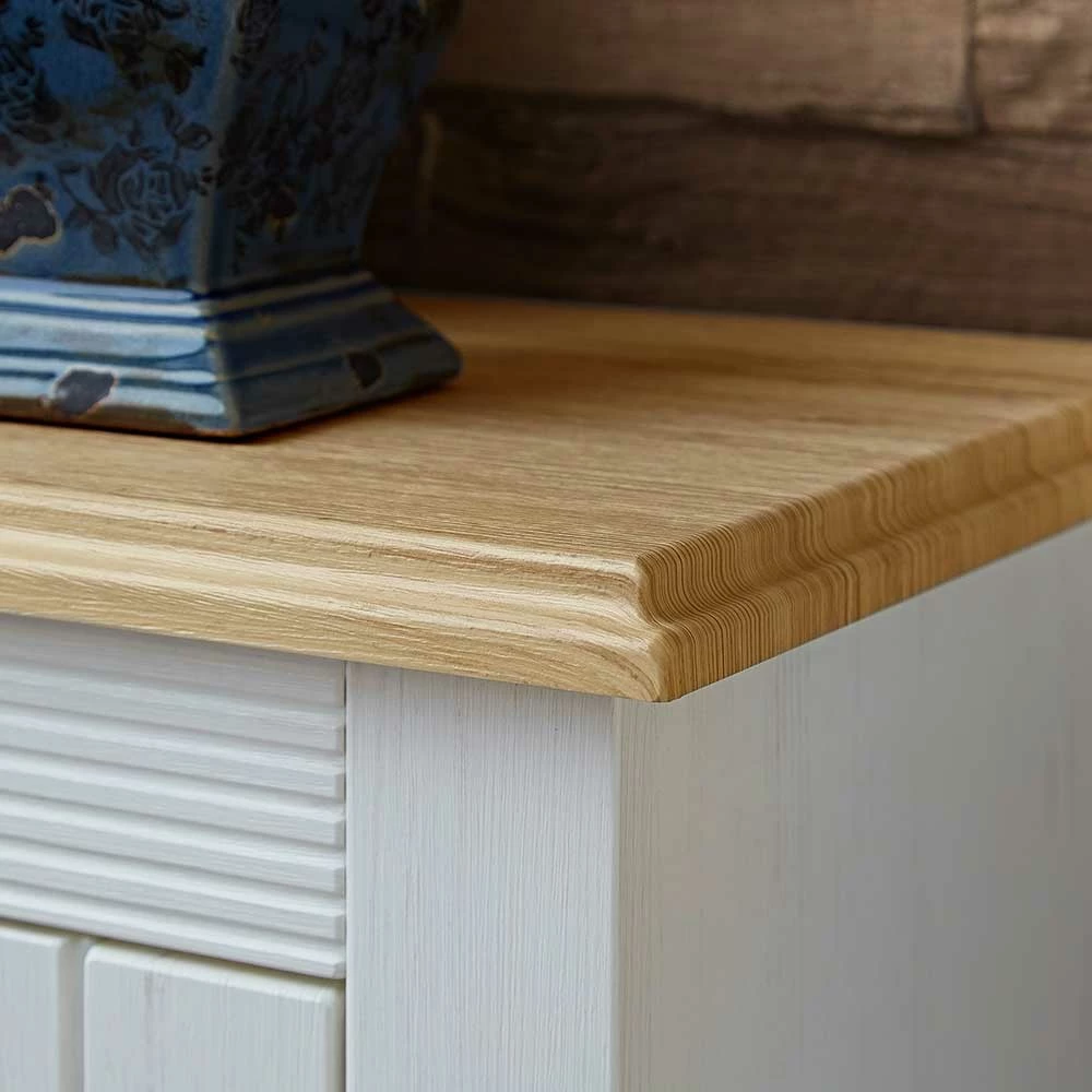 Landhaus Sideboard Mariessa in Weiß Landhaus Sideboard Mariessa In Weiß -Landuva Shop landhaus sideboard in weiss eichefarben mariessa 03