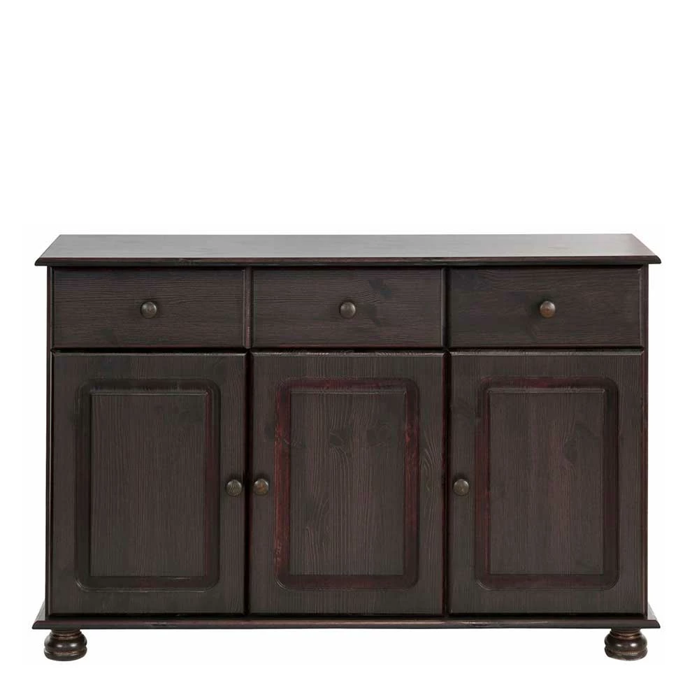 Landhausstil Kommode in Wenge Braun - Truscava Landhausstil Kommode In Wenge Braun - Truscava -Landuva Shop landhausstil kommode in wenge braun aus kiefer massivholz truscava 01