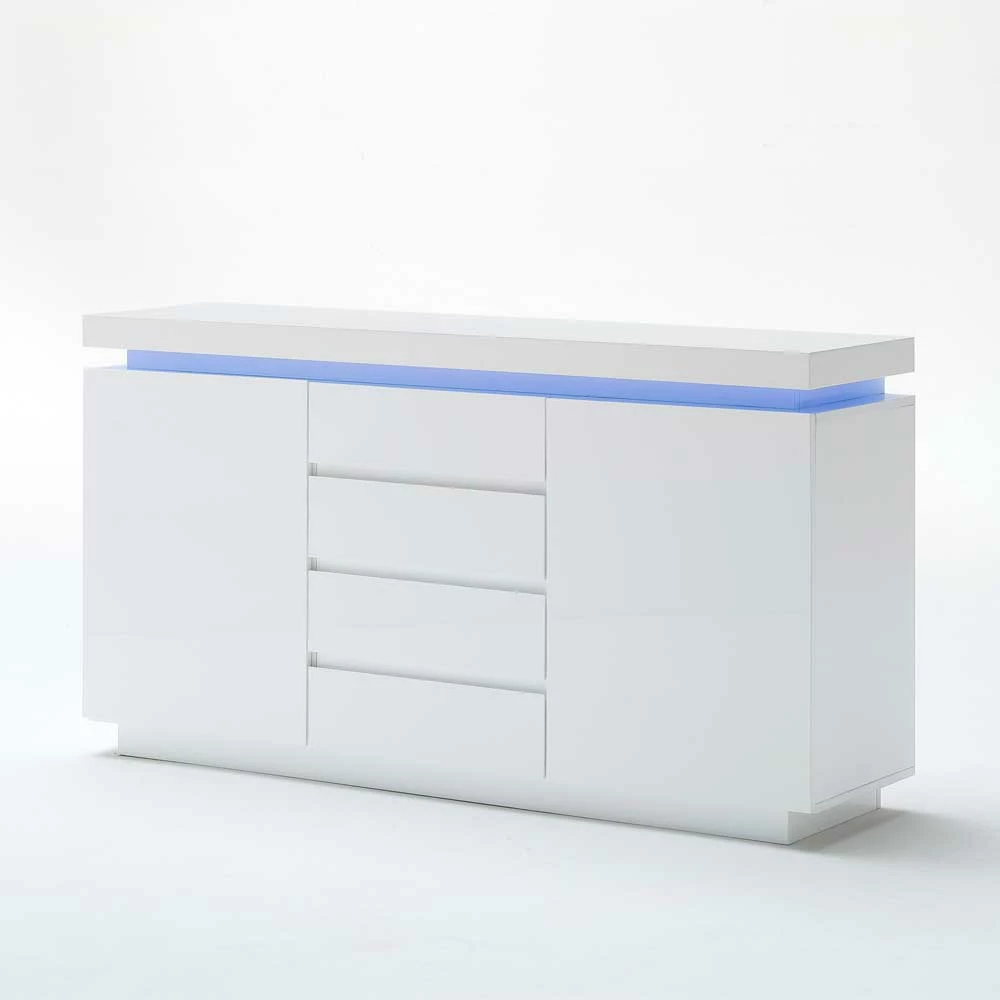 LED Sideboard Esino in Weiß Hochglanz LED Sideboard Esino In Weiß Hochglanz -Landuva Shop led sideboard weiss hochglanz modern esino html 01