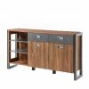 Loft Design Sideboard Im Eiche Dunkel Dekor Und Schwarz - Rompira -Landuva Shop loft design sideboard im eiche dunkel dekor und schwarz 150 cm breit rompira f