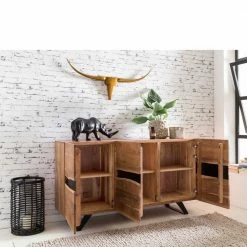 Loft Style Sideboard Draguno Aus Akazie Massiv 7 Loft Style Sideboard Draguno Aus Akazie Massiv -Landuva Shop loft style sideboard aus akazie massiv metall draguno 05