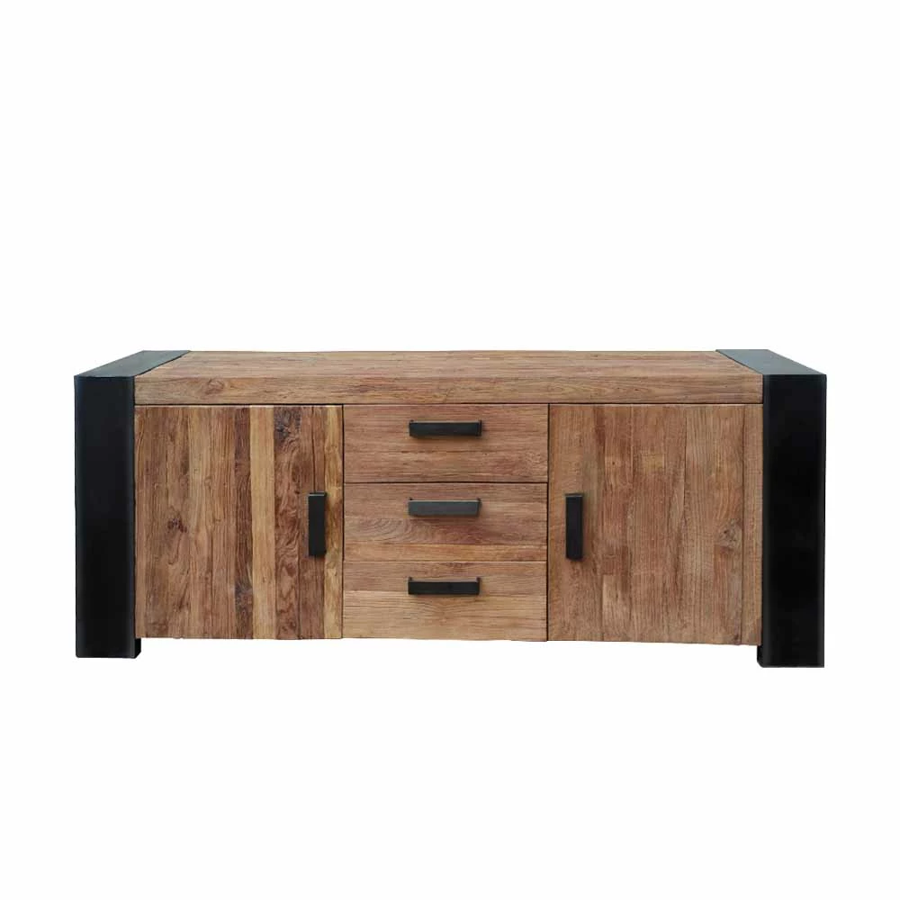 Lowboard Bleska mit viel Stauraum Lowboard Bleska Mit Viel Stauraum -Landuva Shop lowboard viel stauraum markantes industrial design bleska 04