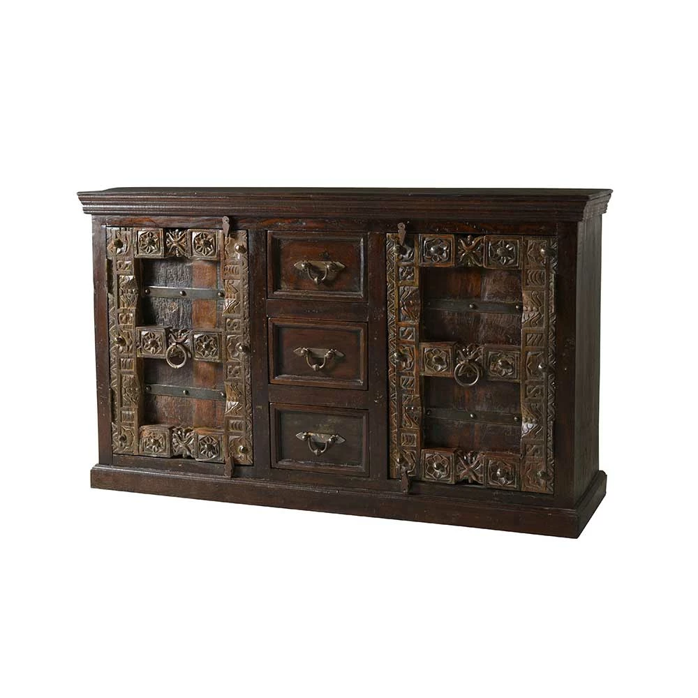 Massivholz Sideboard Solapura aus Teak Massivholz Sideboard Solapura Aus Teak -Landuva Shop massivholz sideboard teak kolonial design solapura 01