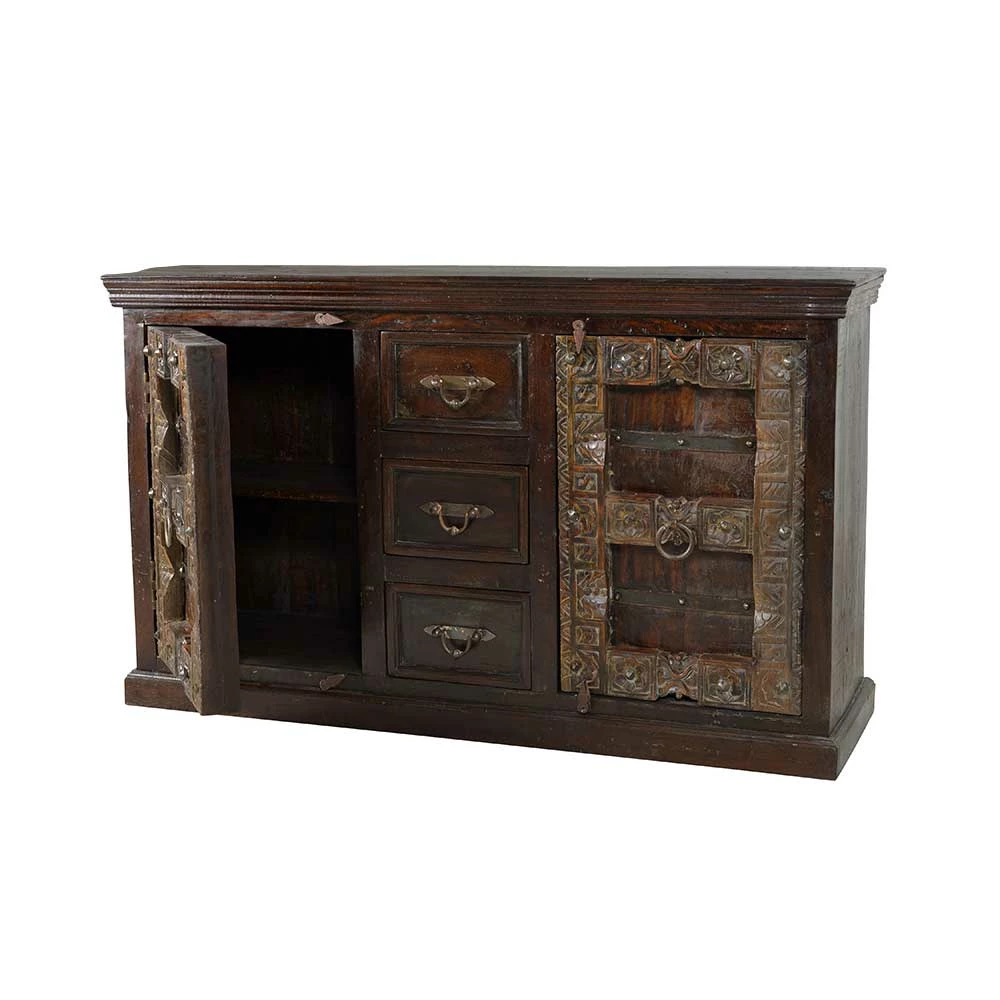 Massivholz Sideboard Solapura aus Teak Massivholz Sideboard Solapura Aus Teak -Landuva Shop massivholz sideboard teak kolonial design solapura 02