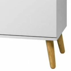 Mid Century Sideboard In Weiß & Eiche Vudian Ohne Griffe 5 Mid Century Sideboard In Weiß & Eiche Vudian Ohne Griffe -Landuva Shop mid century sideboard in weiss eiche ohne griffe vudian 03