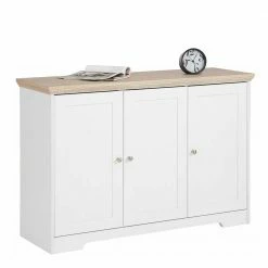 Modern Country Türen-Kommode In Weiß & Eiche - Akedra -Landuva Shop modern country tueren kommode in weiss eiche online bestellen akedra 01