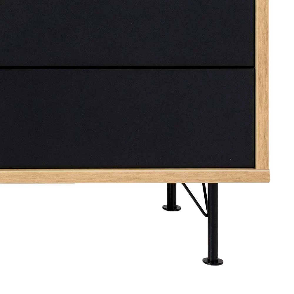 Moderne Anrichte in Schwarz & Eichefarben Chicron ohne Griffe Moderne Anrichte In Schwarz & Eichefarben Chicron Ohne Griffe -Landuva Shop moderne anrichte in schwarz eichefarben ohne griffe chicron 02