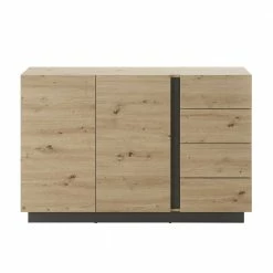 Moderne Kombi-Kommode 138 Cm Breit - Lairian 4 Moderne Kombi-Kommode 138 Cm Breit - Lairian -Landuva Shop moderne kombi kommode 138 cm breit in wildeiche optik dunkelgrau lairian 02