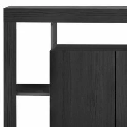 Moderne Kommode Mit 2 Türen & 5 Fächern - Bihar 6 Moderne Kommode Mit 2 Türen & 5 Fächern - Bihar -Landuva Shop moderne kommode mit 2 tueren 5 faechern in schwarz holzstruktur bihar 04