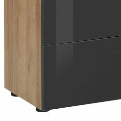 Moderne Kommode Mit 4 Schubladen & Tür - Scremma 4 Moderne Kommode Mit 4 Schubladen & Tür - Scremma -Landuva Shop moderne kommode mit 4 schubladen tuer in anthrazit glas eiche dekor scremma 02