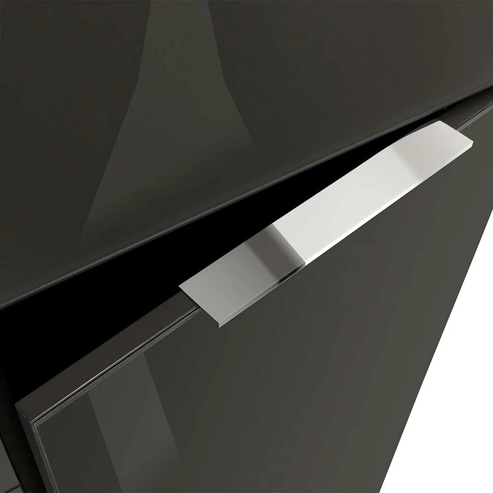 Moderne Kommode mit 4 Schubladen & Tür - Scremma Moderne Kommode Mit 4 Schubladen & Tür - Scremma -Landuva Shop moderne kommode mit 4 schubladen tuer in anthrazit glas eiche dekor scremma 04