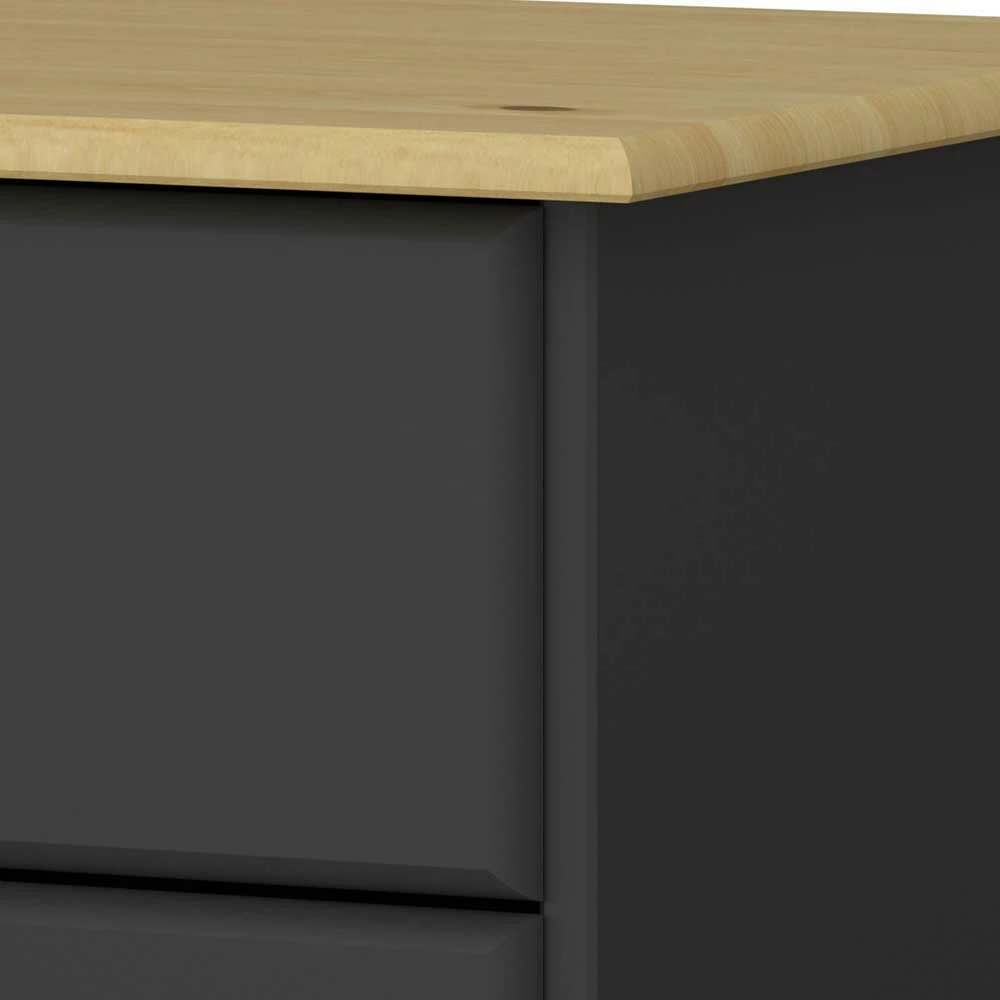 Moderne Landhaus Kommode mit 9 Schubladen - Candusa Moderne Landhaus Kommode Mit 9 Schubladen - Candusa -Landuva Shop moderne landhaus kommode mit 9 schubladen in schwarz kieferfarben candusa 05