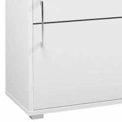 Moderne Schiebetüren-Kommode In Weiß - Vilfian 5 Moderne Schiebetüren-Kommode In Weiß - Vilfian -Landuva Shop moderne schiebetueren kommode in weiss mit anthrazit 120x90x45 vilfian 03