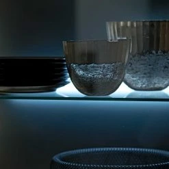 Modernes Eiche Sideboard Mit Glaseinsätzen - Assela -Landuva Shop modernes eiche sideboard mit glaseinsaetzen in eiche bianco anthrazit assela 05