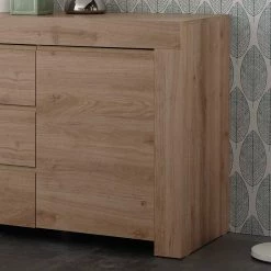 Modernes Sideboard In Holznachbildung Eiche - Karika I -Landuva Shop modernes sideboard in holznachbildung eiche 184x81x42 cm karika i 03