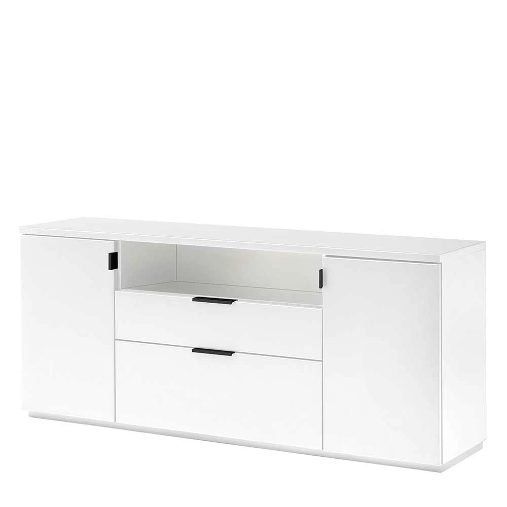 Modernes Sideboard mit Sockelgestell - Smodera Modernes Sideboard Mit Sockelgestell - Smodera -Landuva Shop modernes sideboard mit sockelgestell in weiss aus mdf lackiert smodera f